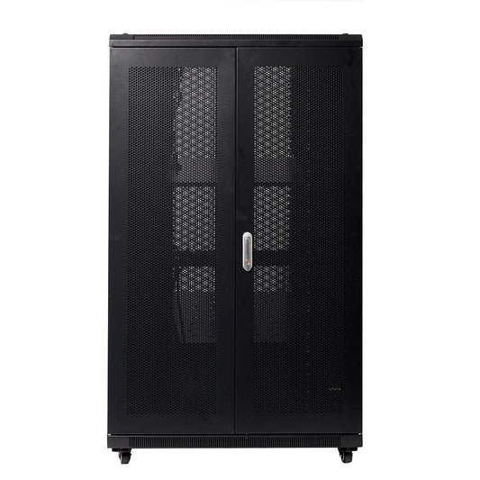 27RU 800mm Wide x 1000mm Deep Server Rack with Bi-Fold Mesh Doors