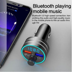 Bluetooth Transmitter Receiver Dual Usb Car Charger