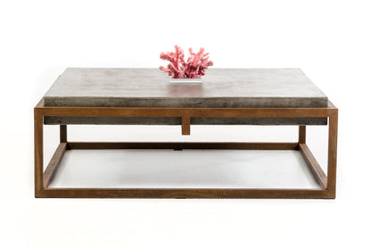 15inches Concrete and Metal Coffee Table