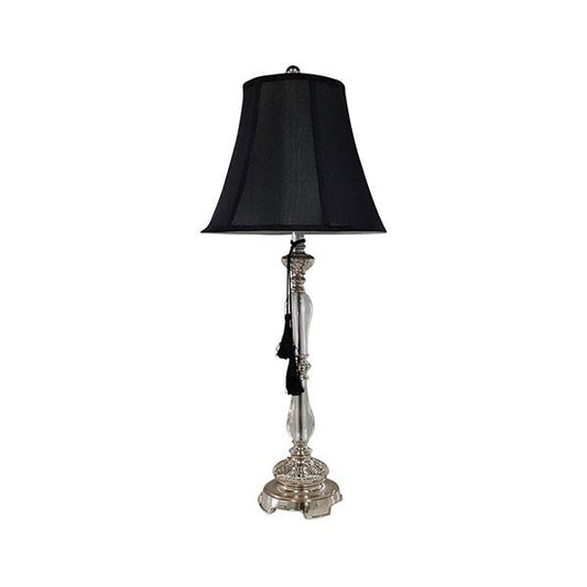 2 Felicienne Champagne Table Lamp With Black Shade