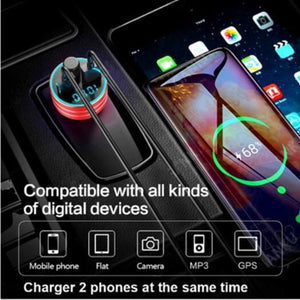 Bluetooth Transmitter Receiver Dual Usb Car Charger