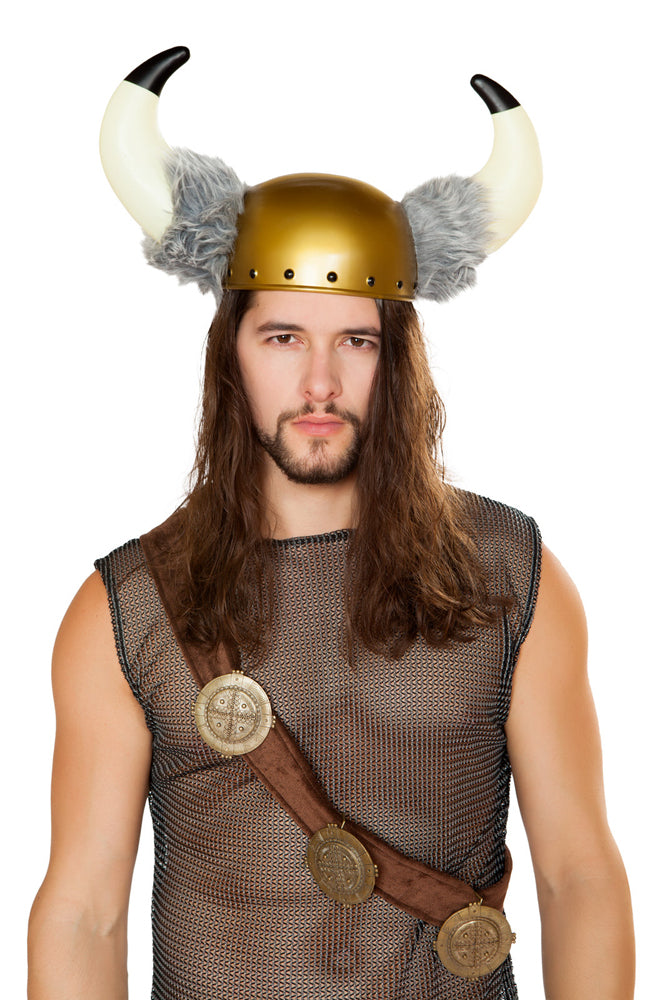 Roma Costume Halloween Viking Hat with Faux - One Size