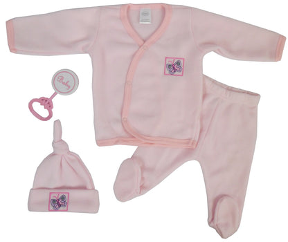 4 Piece Fleece Set - Pink