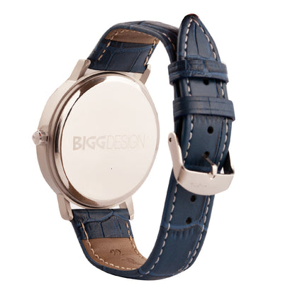 Biggdesign AnemosS Route Patterned Design Wrist Watch, Leather Strap,
