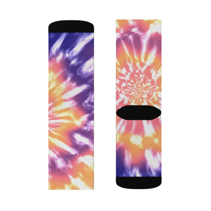 Pink Tie Dye Novelty Socks