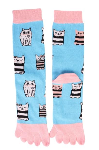 CAT patterned toe socks for men and women