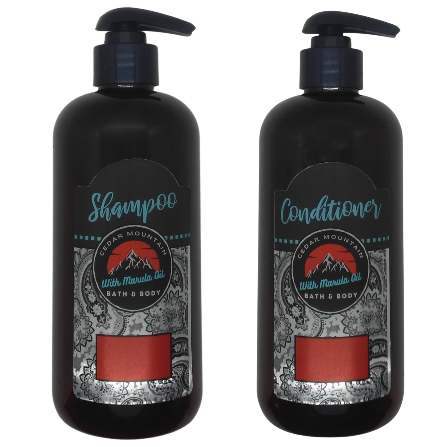 Cedar Mountain Amber & Lime Scented Marula Oil Shampoo and Conditioner