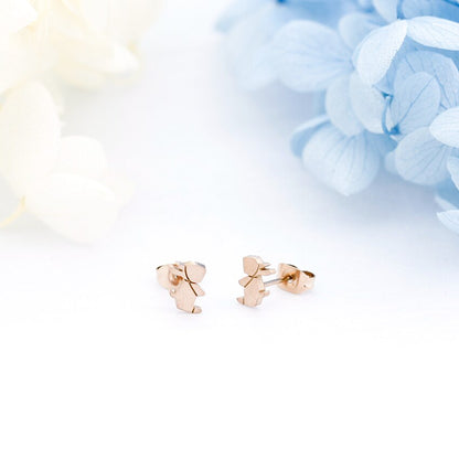 Cute Small Origami Rabbit Earrings For Women Kids