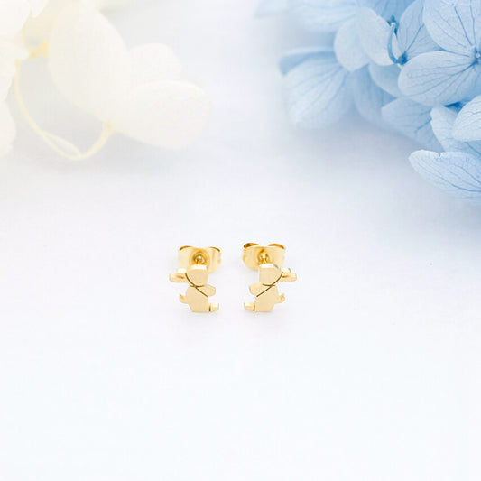 Cute Small Origami Rabbit Earrings For Women Kids