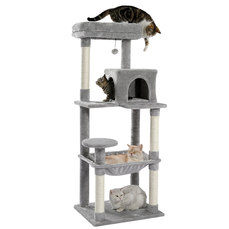 2022 New Design Luxury Large Cat Climbing Frame Multi-Layer Scratching Post With Resistant Sisal Cat Tree Kittern Playground