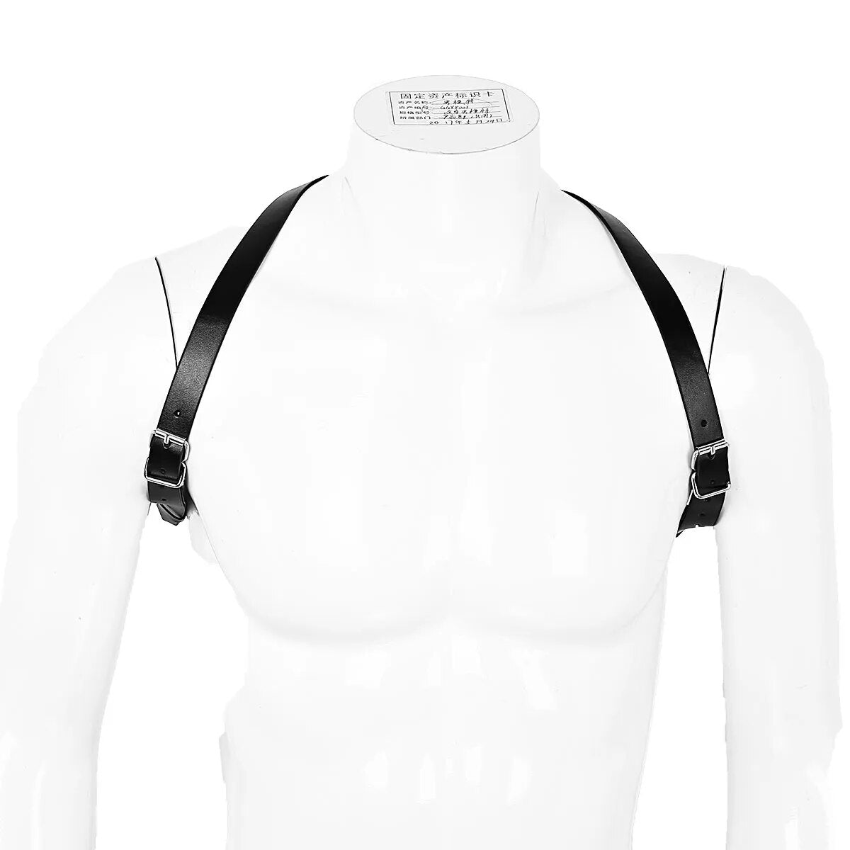 Men Black Adjustable Imitation Leather Double Shoulders Punk Costume Straps Men Harness Adult BDSM Bondage Belt Lingerie