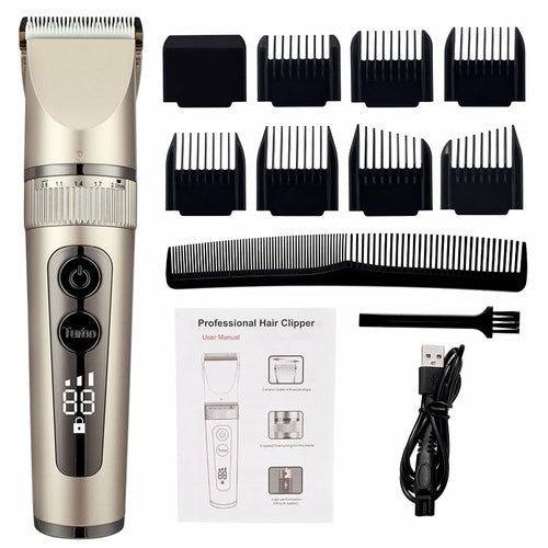 Full Body Washable Electric Hair Clipper Ceramic Professional