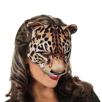 3D Animal Mask Halloween Masquerade Ball Masks Tiger Pig Half Face Mask Party Carnival Fancy Dress Costume Props