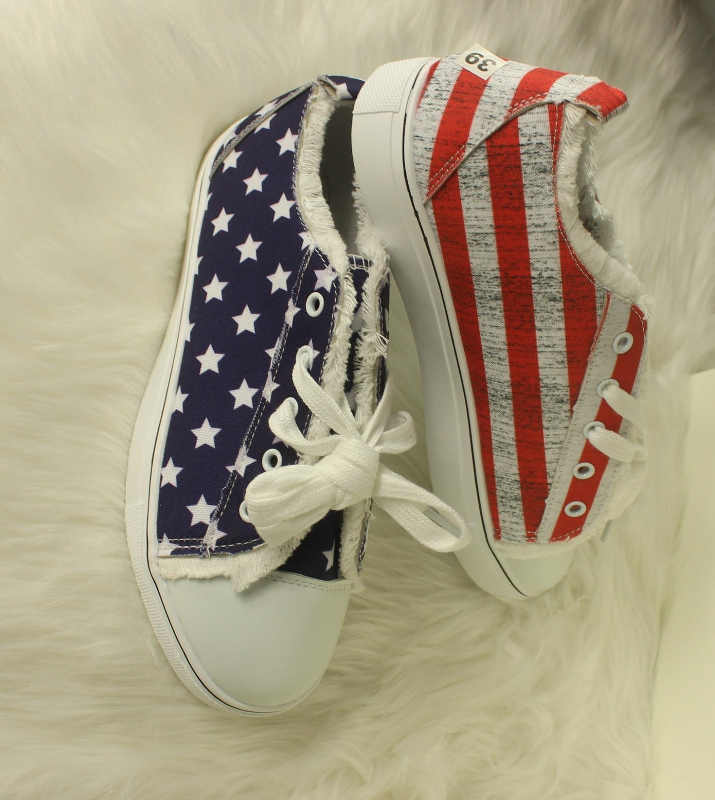 Round Toe Casual Shoes Star Striped Lace Up Sneakers