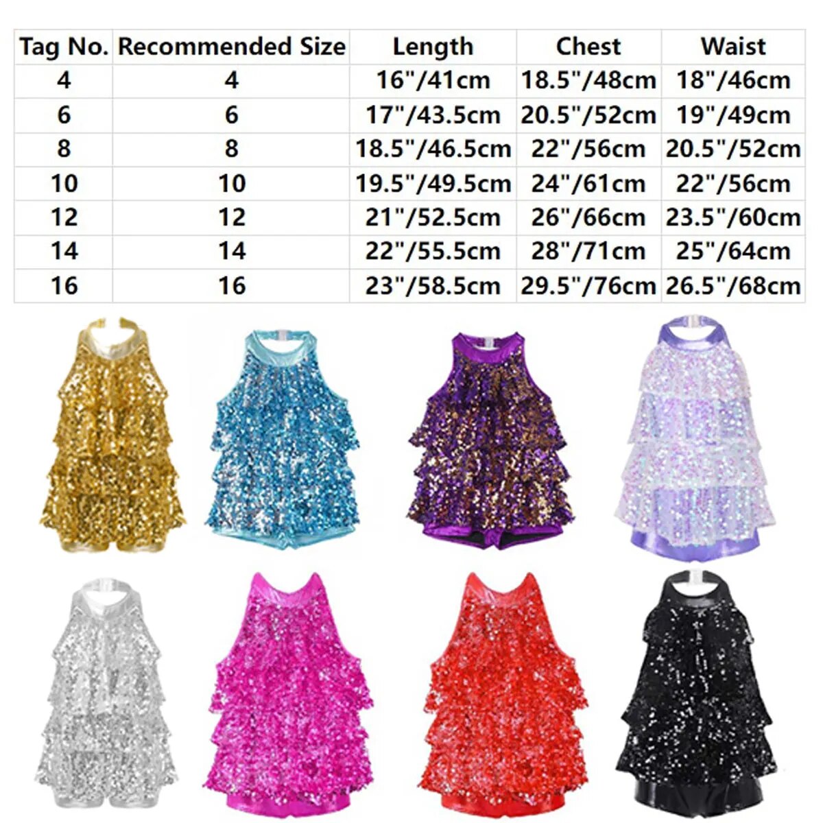 Kids Halter Shiny Sequins Gymnastics Shorty Unitards Dress Girls Ballet Leotard Stage Performance Latin Jazz Dance Costume