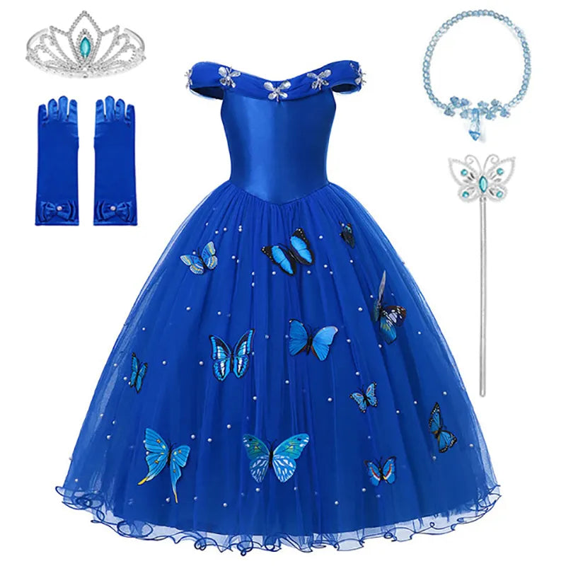 Disney Rapunzel Princess Dress for Children Birthday Carnival Halloween Party Fancy Girls Clothes Cosplay Tangled Costume Set