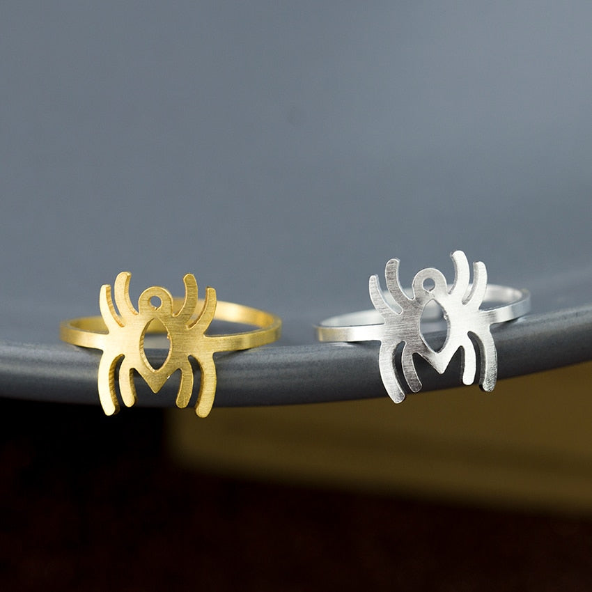 Simple Stainless Steel Spider Ring Adjustable