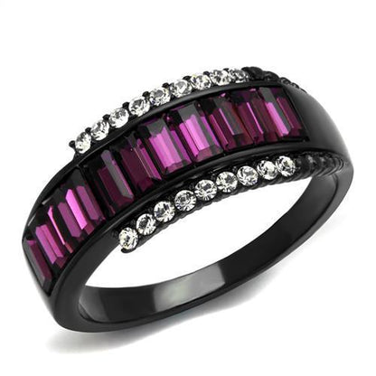 Women Stainless Steel Synthetic Crystal Rings