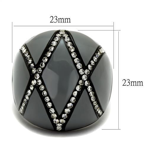 Women Stainless Steel Synthetic Crystal Rings