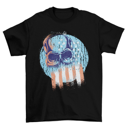 Skull Usa Flag T-shirt