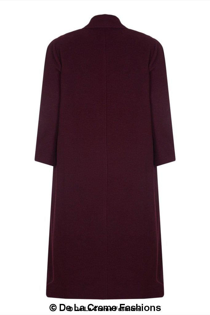 Curve Wool & Cashmere Blend Plus Size Long Coat (202)