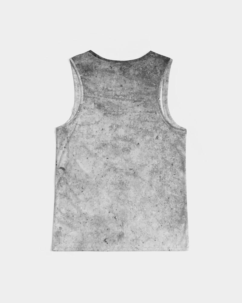 Uniquely You Mens Graphic Tank Top, Black & Gray Grunge Print