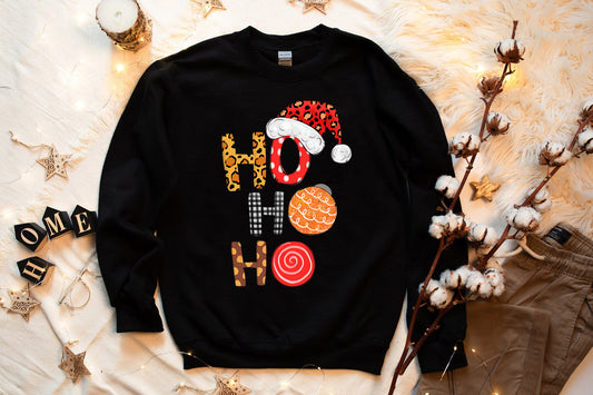 HO HO HO Santa Christmas Cap Sweatshirt