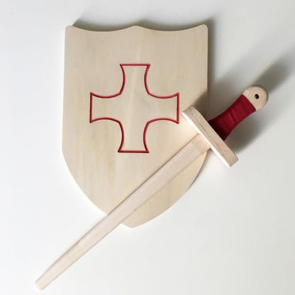 Arthur Pack - Wooden sword and shield