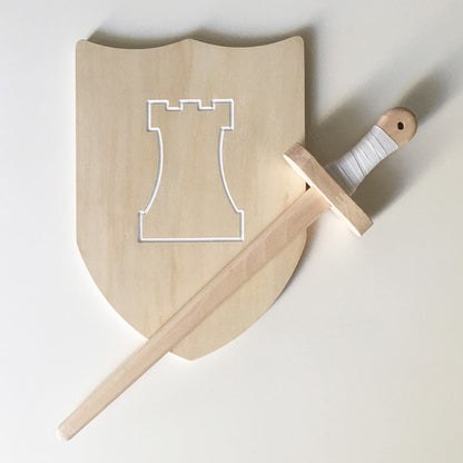 Arthur Pack - Wooden sword and shield