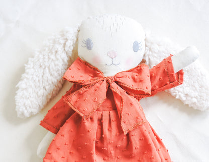 Bunny plush whit adress copper