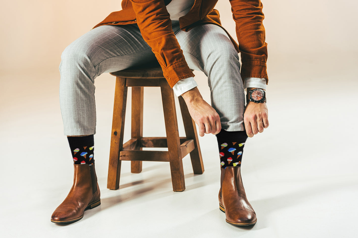 Cozy Designer Trending Food Socks - Ice Cream for Men and Women