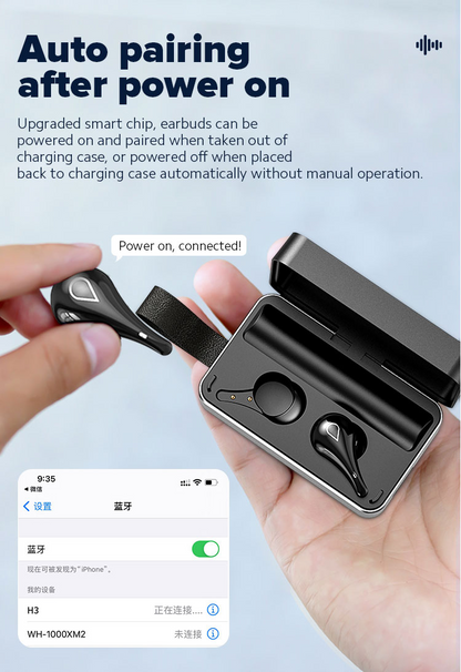 Hifi Stereo TWS Wireless Bluetooth V5.0 Earphones