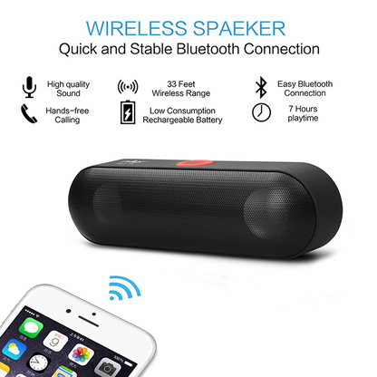 3D Stereo Music Surround Portable Wireless Bluetooth Speakers