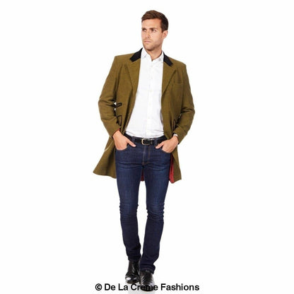 De La Creme MAN - Herringbone Design Retro Mod Coat