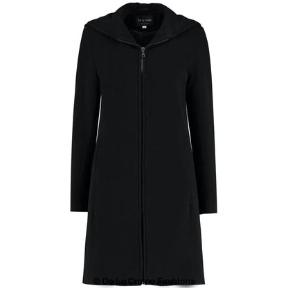 De La Creme - Women's Wool Blend Hooded Zip Coat