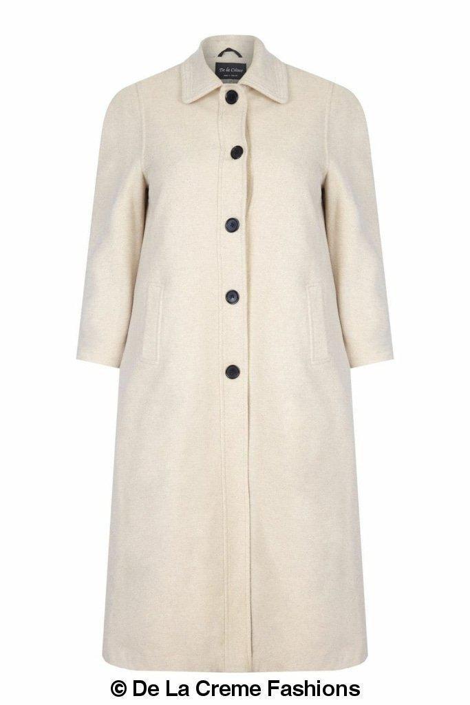 Curve Wool & Cashmere Blend Plus Size Long Coat (202)