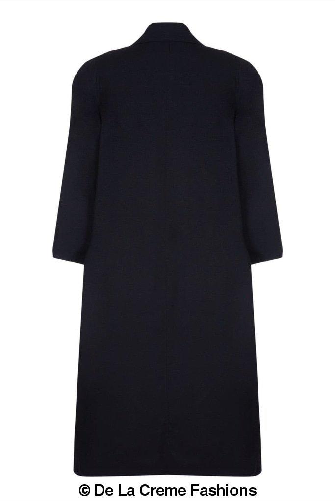 Curve Wool & Cashmere Blend Plus Size Long Coat (202)