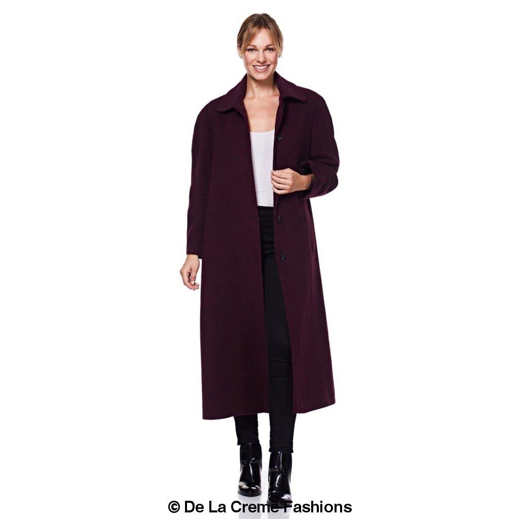 Curve Wool & Cashmere Blend Plus Size Long Coat (202)