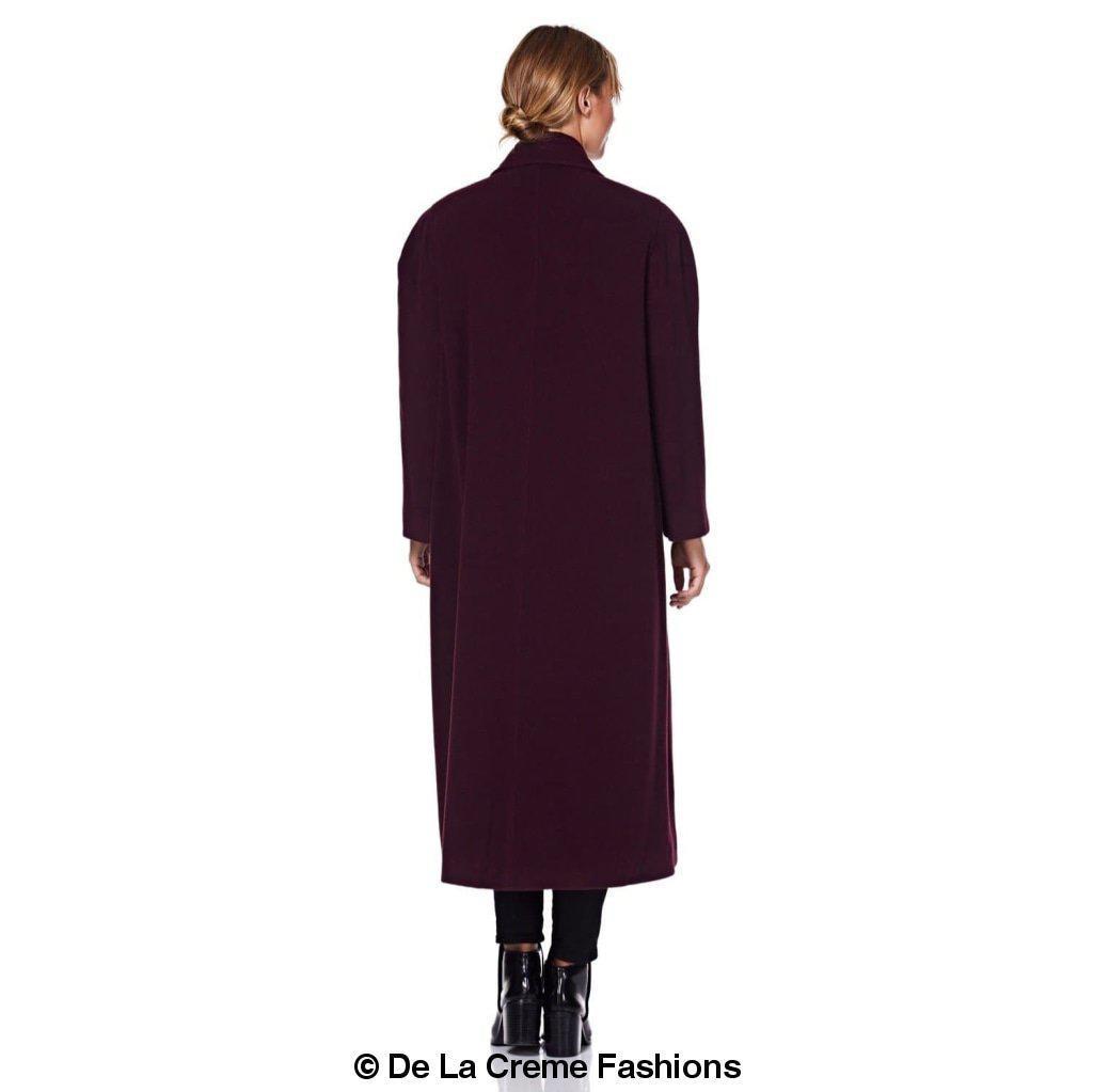 Curve Wool & Cashmere Blend Plus Size Long Coat (202)