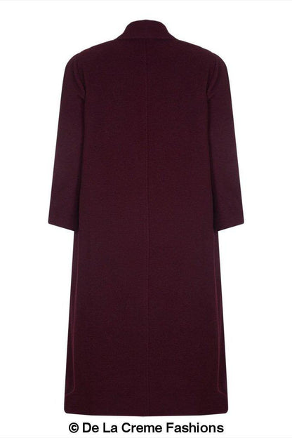 Curve Wool & Cashmere Blend Plus Size Long Coat (202)