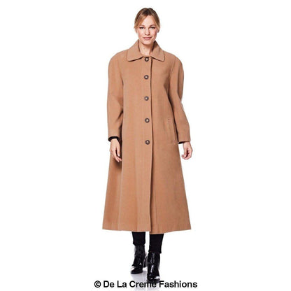 Curve Wool & Cashmere Blend Plus Size Long Coat (202)