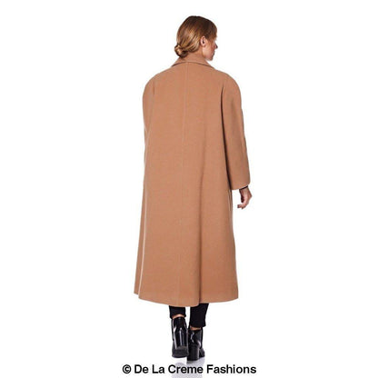Curve Wool & Cashmere Blend Plus Size Long Coat (202)