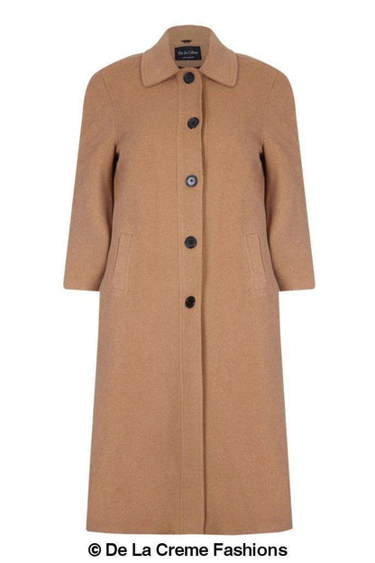 Curve Wool & Cashmere Blend Plus Size Long Coat (202)