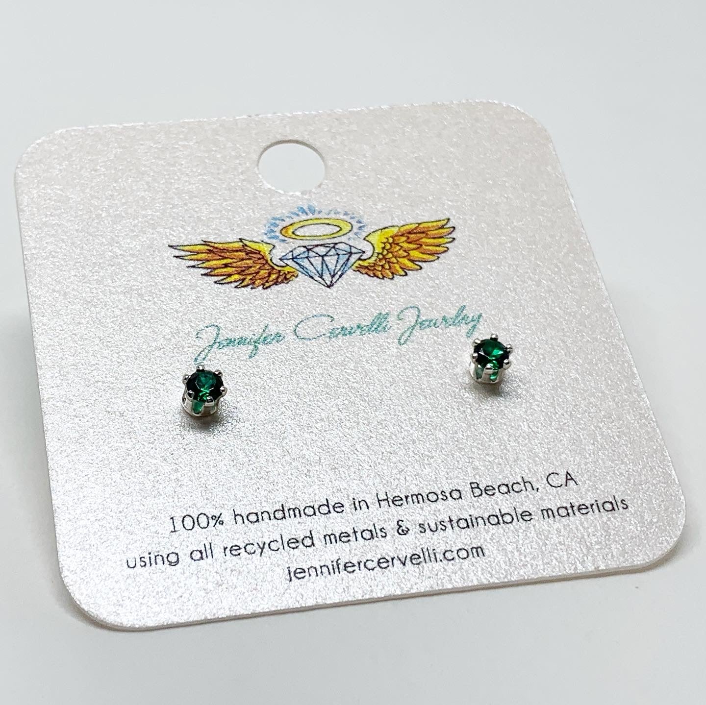 Emerald Birthstone Earrings - May Birthstone
