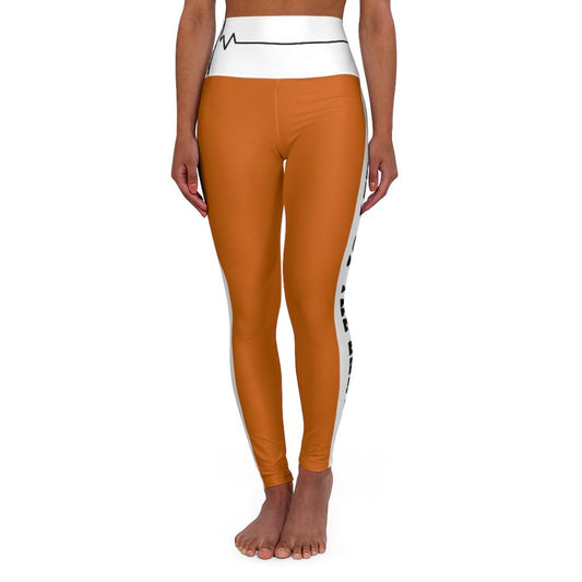 High Waisted Yoga Leggings, Burnt Orange Salt Of The Earth Matthew