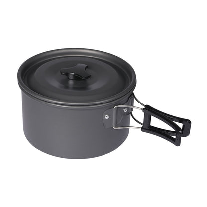 10Pcs Camping Cookware Set Outdoor Hiking Cooking Bowl Pot Pan