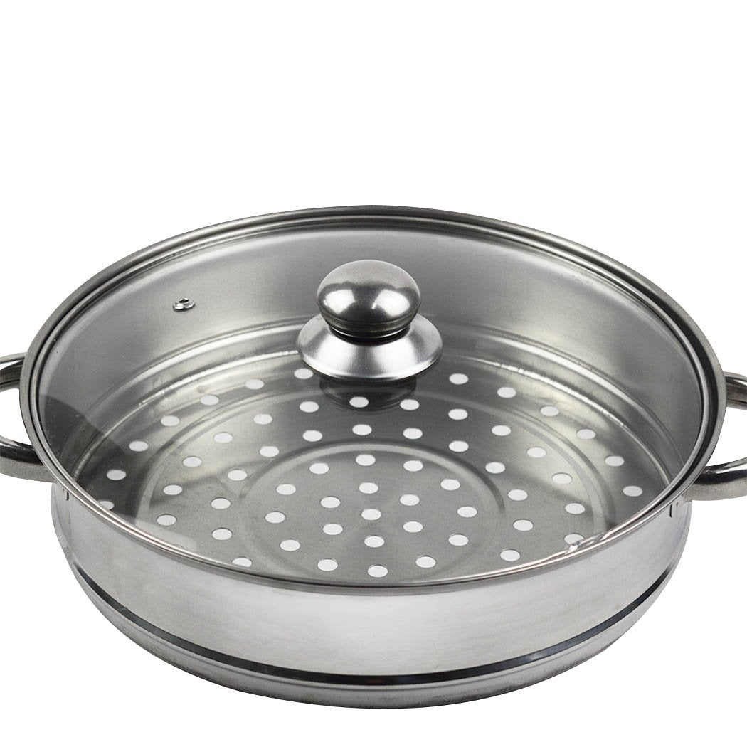 3 Tier Stainless Steel Steamer Meat Vegetable Cooking Steam Hot Pot