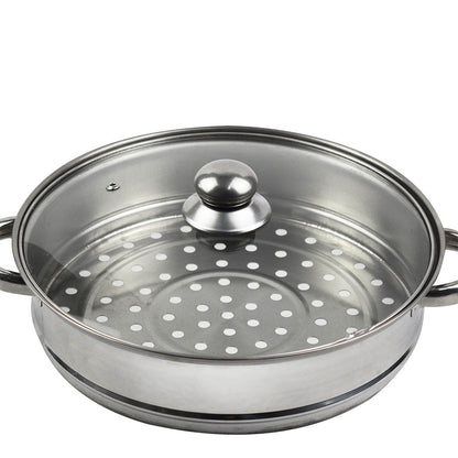 3 Tier Stainless Steel Steamer Meat Vegetable Cooking Steam Hot Pot