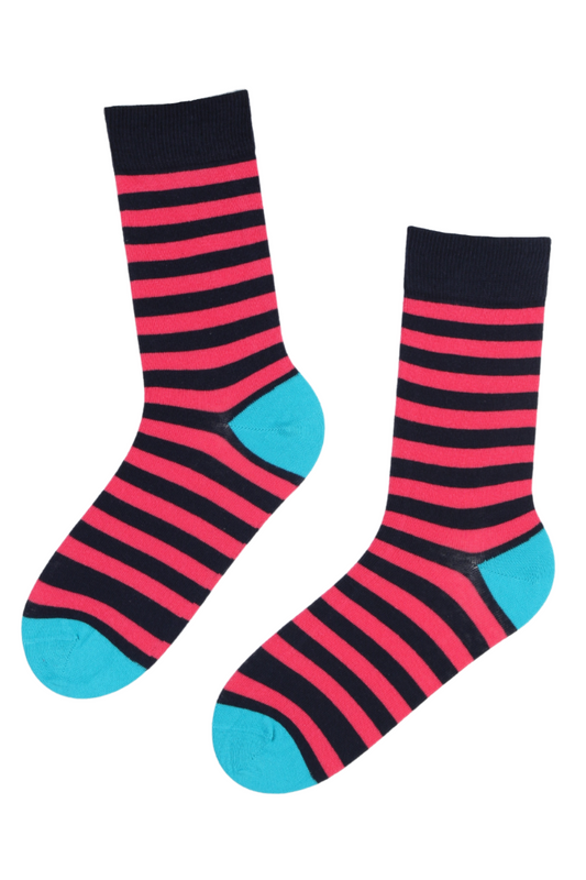 JOEL pink striped cotton socks