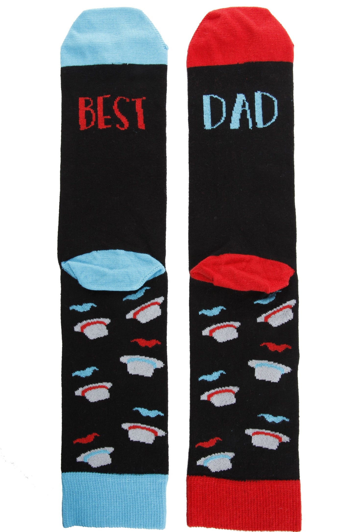 VALDUR black socks for men with the text "BEST DAD" in English